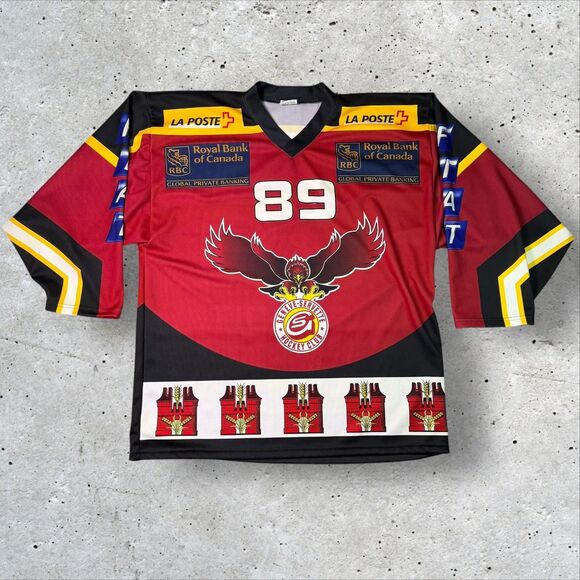 Geneve-Servette HC Swiss Hockey Jersey XL #89 Benoit RIV Vtg National League NLA - Picture 1 of 11